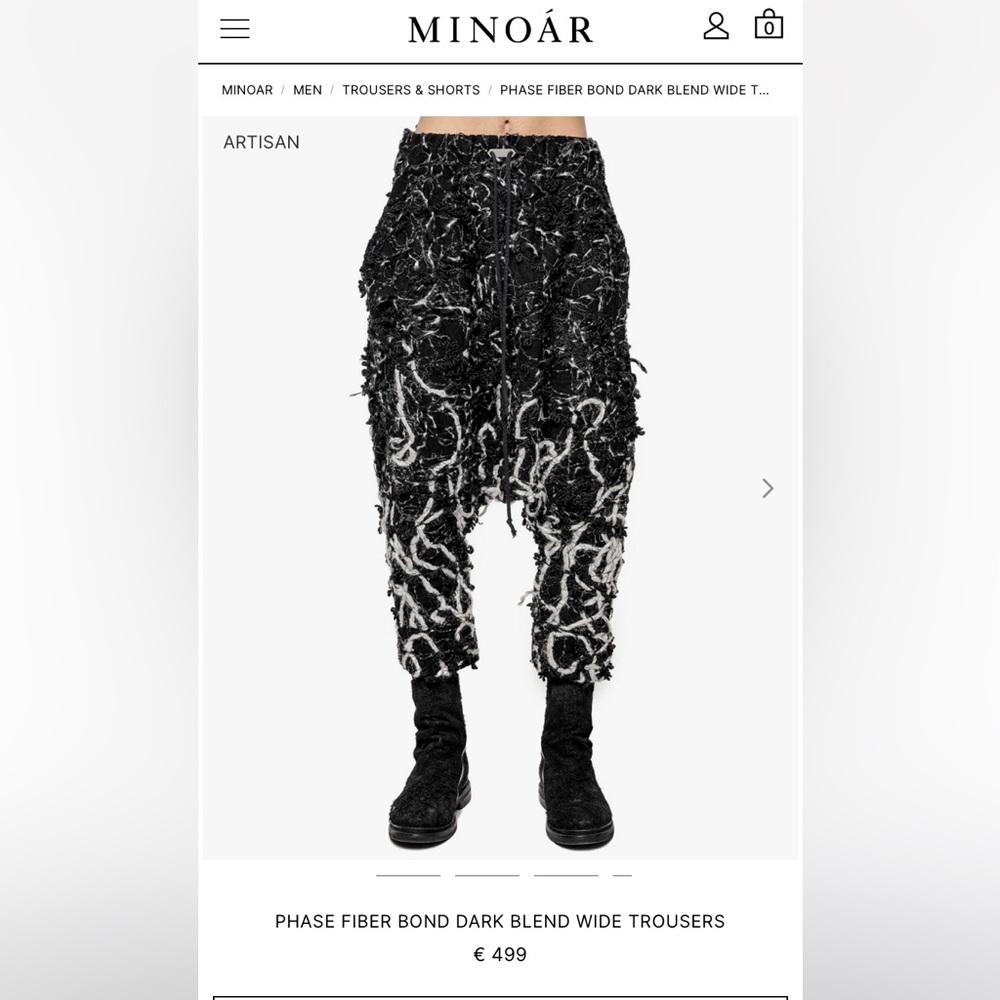 Minoar Phase Fiber Bond Dark Blend Wide Trousers.